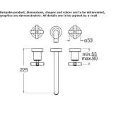 3-hole wall-mounted washbasin tap Horodnia