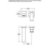 2-hole wall-mounted washbasin tap with plate Lirio