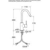 Single-lever countertop washbasin tap Humay