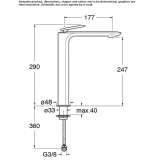 Tall, single-lever washbasin tap Imatra