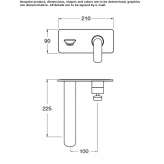 Wall-mounted washbasin tap with a plate without a plug Imatra