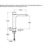 Single-lever countertop washbasin tap without waste Delaware