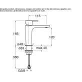 Single-lever countertop washbasin tap without waste Delaware