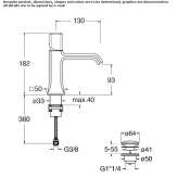 Countertop washbasin faucet with one handle Valseca