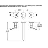 Wall-mounted washbasin tap with single rosettes Itatuba