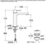 Single-lever countertop washbasin tap Ardud