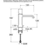 Single-lever countertop washbasin tap without waste Valseca