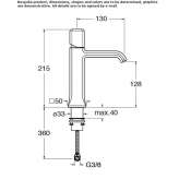 Single-lever countertop washbasin tap Valseca