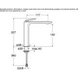 Single-lever countertop washbasin tap Imatra