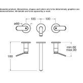 Wall-mounted washbasin tap with single rosettes Itatuba