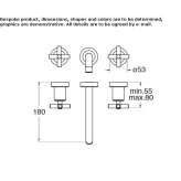 3-hole wall-mounted washbasin tap Horodnia