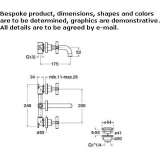 3-hole wall-mounted washbasin tap Horodnia