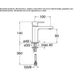 Single-lever countertop washbasin tap Ardud