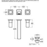 3-hole wall-mounted washbasin tap Valseca