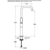 Tall countertop washbasin tap Itatuba