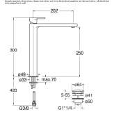 Tall single-lever washbasin tap Ardud