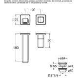 Two-hole, single-lever, wall-mounted washbasin faucet Valseca