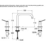 Countertop washbasin tap without waste Itatuba