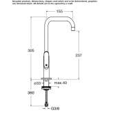 1-hole countertop washbasin tap Itatuba