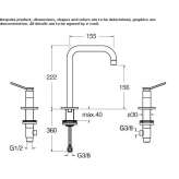 Countertop washbasin tap without waste Itatuba