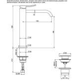 Single-lever countertop washbasin tap Colima