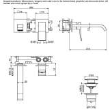Jednouchwytowa bateria umywalkowa ścienna Colima