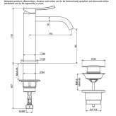 Single-lever countertop washbasin tap Colima
