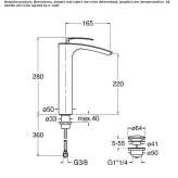 Countertop washbasin tap Mocoa