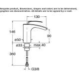 Single-lever countertop washbasin tap Mocoa