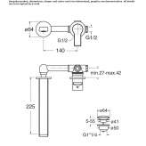 Single-lever wall-mounted washbasin faucet Ardud