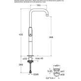 Tall countertop washbasin tap Itatuba