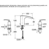 Countertop washbasin tap Mocoa