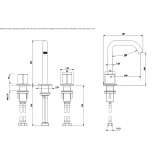 3-hole countertop washbasin tap Schongau