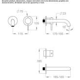 2-hole wall-mounted washbasin tap Corfu