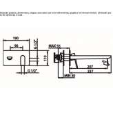 2-hole wall-mounted washbasin tap Charly