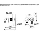 2-hole wall-mounted washbasin tap Karsdorf