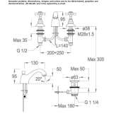 3-hole countertop washbasin tap Jojutla