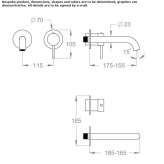 Two-hole wall-mounted washbasin tap Corfu