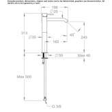 Countertop washbasin tap without waste Corfu