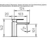 1-hole washbasin tap without stopper Kechi