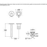 2-hole wall-mounted washbasin tap Marki