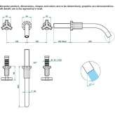 Wall-mounted washbasin tap Narince