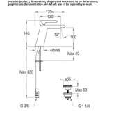 Single-lever countertop washbasin tap Jojutla