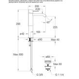 Single-lever countertop washbasin tap Corfu