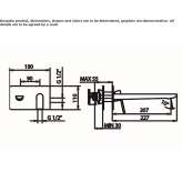 Wall-mounted washbasin tap with plate Charly