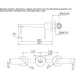 3-hole wall-mounted washbasin tap Charly