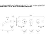 3-hole wall-mounted washbasin tap made of stainless steel Moerdijk