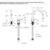 2-hole countertop washbasin tap Corfu