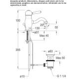 Single-lever countertop washbasin tap Jojutla