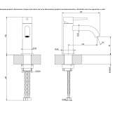 Countertop washbasin tap made of stainless steel without waste Lubian